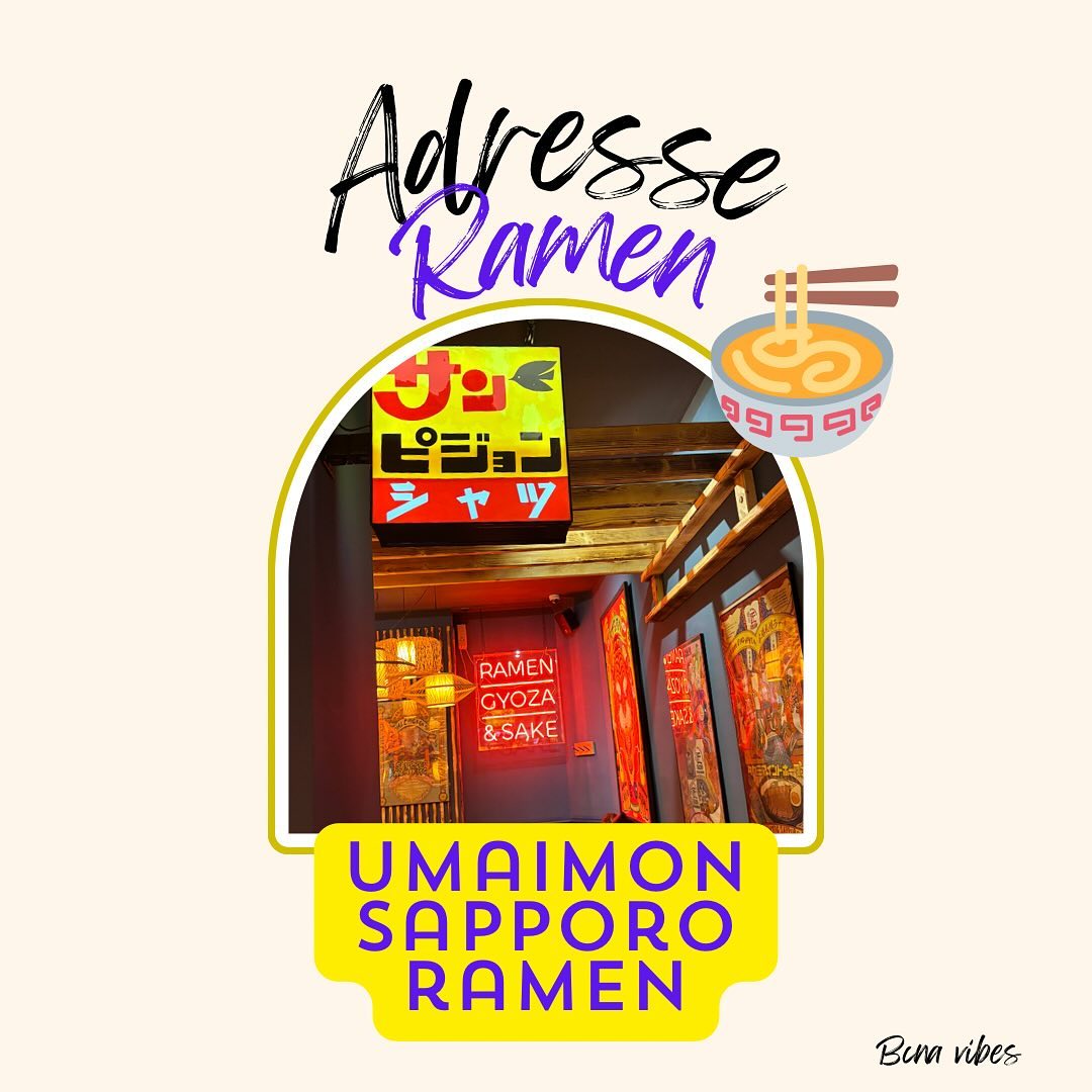Umaimon Sapporo c’est un large choix de ramen en plein centre de Barcelone ! ...