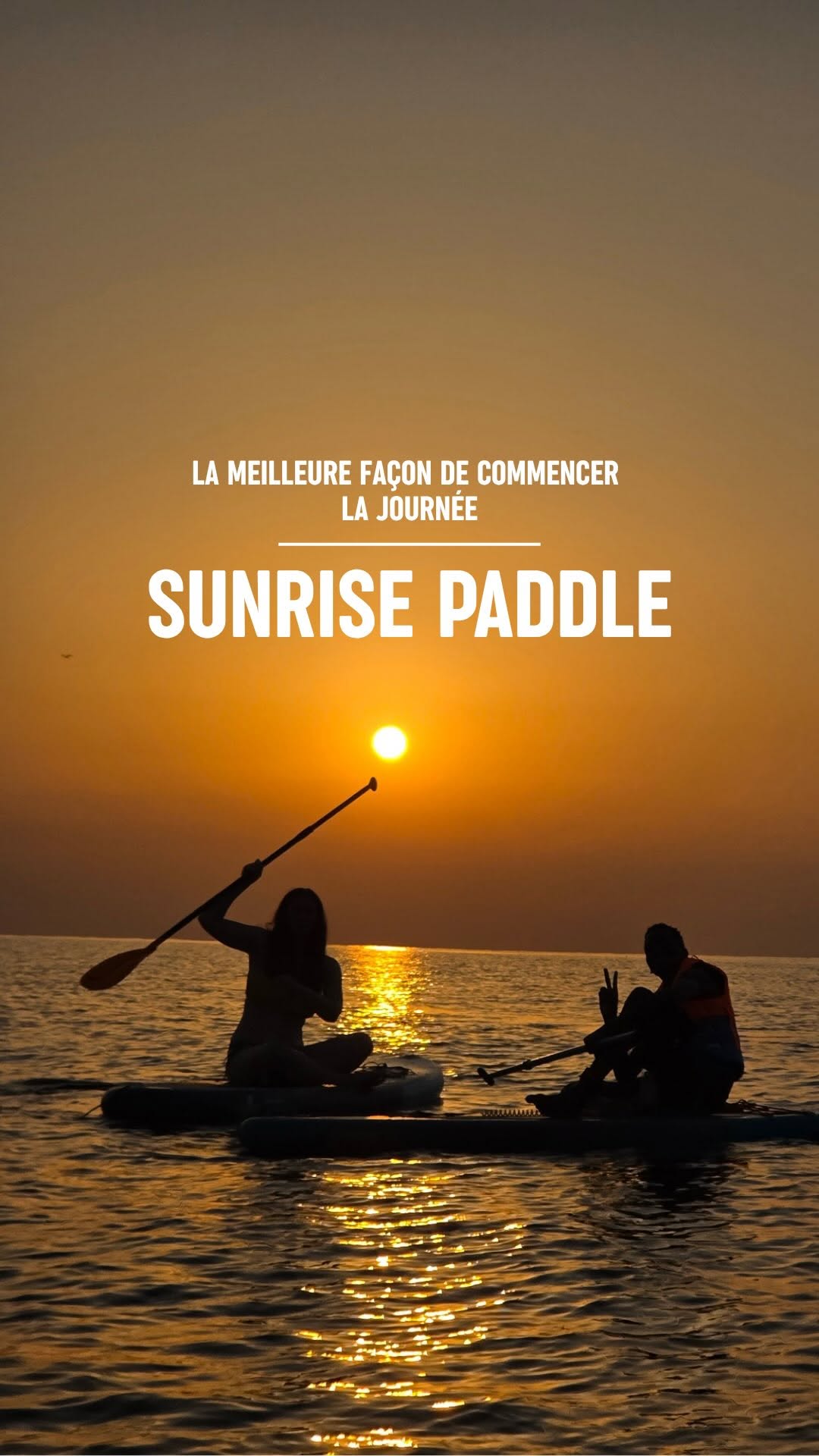 Lever de soleil depuis ton paddle