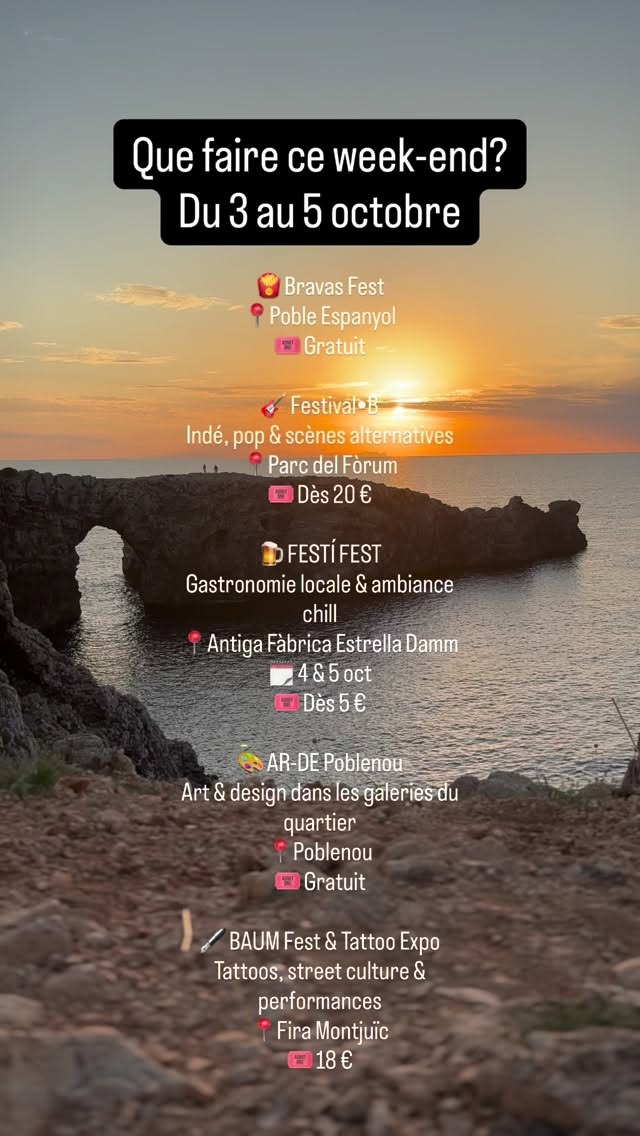 Cette semaine, Barcelone régale comme d’hab ! Que tu sois foodie, fan d’art, ...