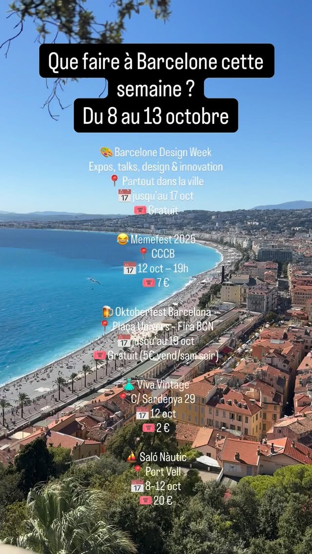 BARCELONE — Les 5 événements à ne pas rater cette semaine