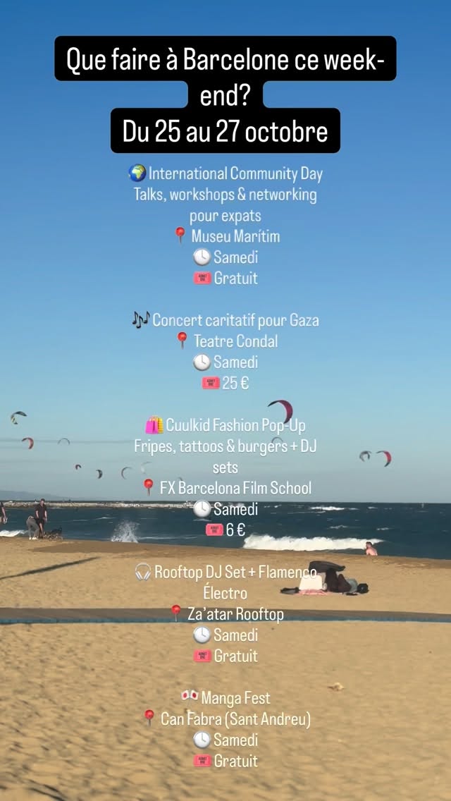 BARCELONE — Les bons plans du week-end (25-27 oct)