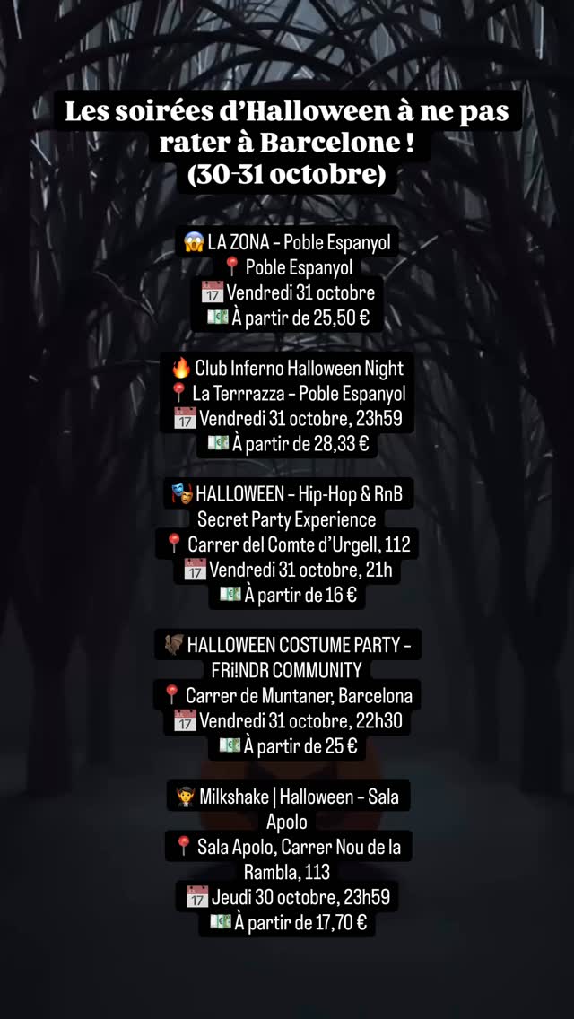 Soirées d’Halloween à Barcelone - Prépare ton meilleur déguisement pour fêter...