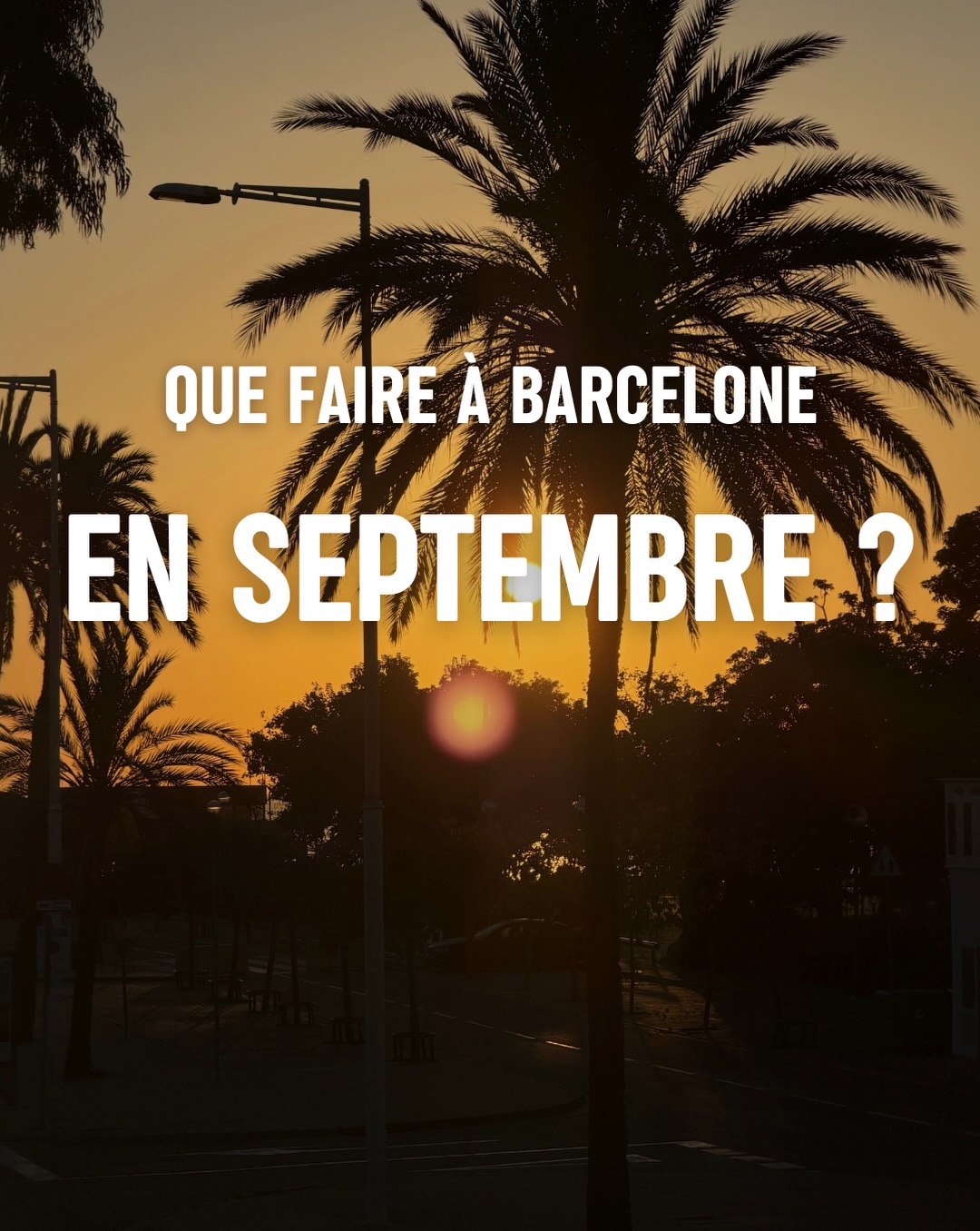 Le programme de septembre à Barcelone
